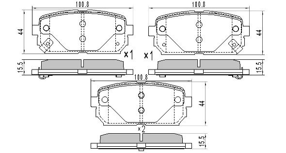 FREMAX Комплект тормозных колодок, дисковый тормоз FBP-1814