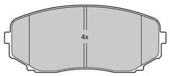 FREMAX Комплект тормозных колодок, дисковый тормоз FBP-1841
