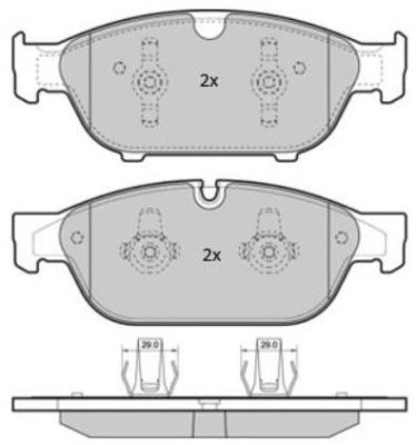 FREMAX Комплект тормозных колодок, дисковый тормоз FBP-1852