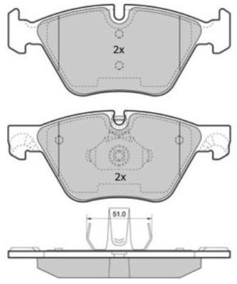 FREMAX Комплект тормозных колодок, дисковый тормоз FBP-1853