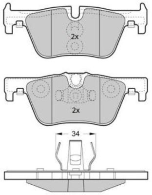 FREMAX Комплект тормозных колодок, дисковый тормоз FBP-1874
