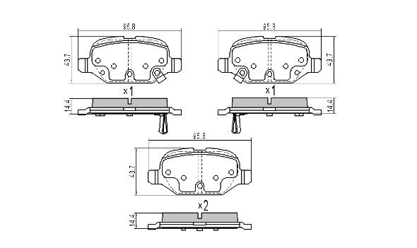 FREMAX Комплект тормозных колодок, дисковый тормоз FBP-1894