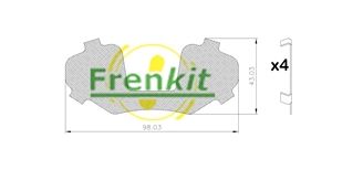 FRENKIT Pretčīkstēšanas plēve, Bremžu uzlikas 940025