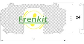 FRENKIT Противоскрипная пластина, тормозные колодки(задняя 940074