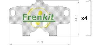 FRENKIT Противоскрипная пластина, тормозные колодки(задняя 940394