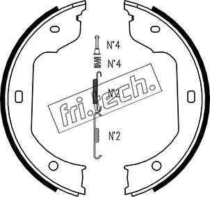 FRI.TECH. Bremžu loku kompl., Stāvbremze 1019.029K