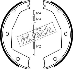 FRI.TECH. Комплект тормозных колодок, стояночная тормозная с 1048.002K