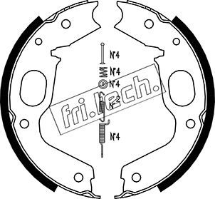 FRI.TECH. Bremžu loku kompl., Stāvbremze 1064.176K