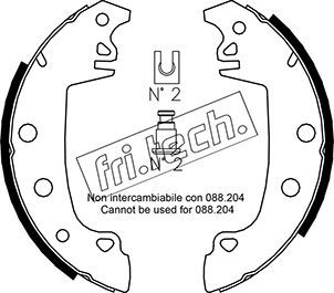 FRI.TECH. Bremžu loku komplekts 1079.187