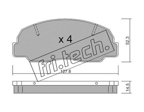 FRI.TECH. Комплект тормозных колодок, дисковый тормоз 248.0