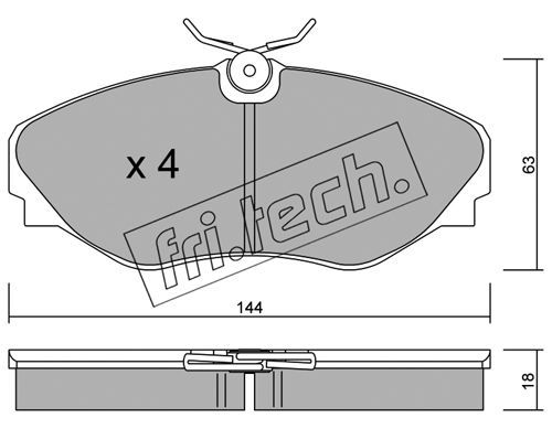 FRI.TECH. Bremžu uzliku kompl., Disku bremzes 347.0