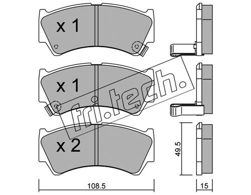 FRI.TECH. Комплект тормозных колодок, дисковый тормоз 452.0