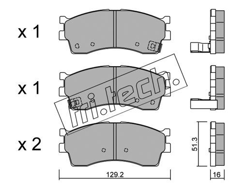 FRI.TECH. Комплект тормозных колодок, дисковый тормоз 528.0