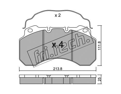 FRI.TECH. Комплект тормозных колодок, дисковый тормоз 604.0