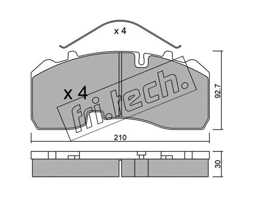 FRI.TECH. Bremžu uzliku kompl., Disku bremzes 611.0