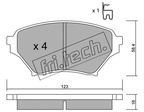 FRI.TECH. Bremžu uzliku kompl., Disku bremzes 623.0