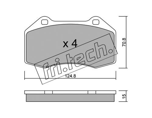 FRI.TECH. Комплект тормозных колодок, дисковый тормоз 667.0