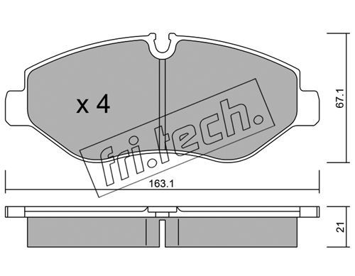 FRI.TECH. Комплект тормозных колодок, дисковый тормоз 687.0