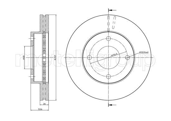 FRI.TECH. Тормозной диск BD1537