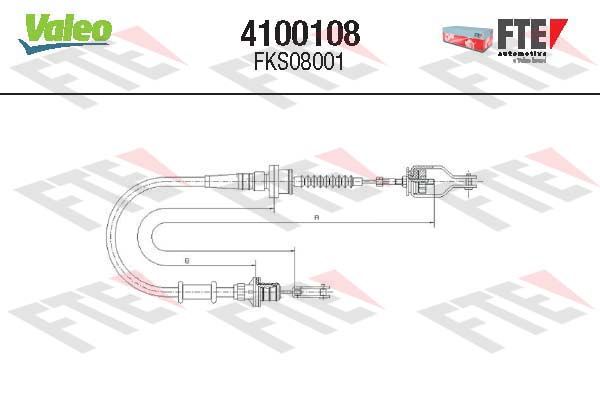 FTE Трос, управление сцеплением 4100108