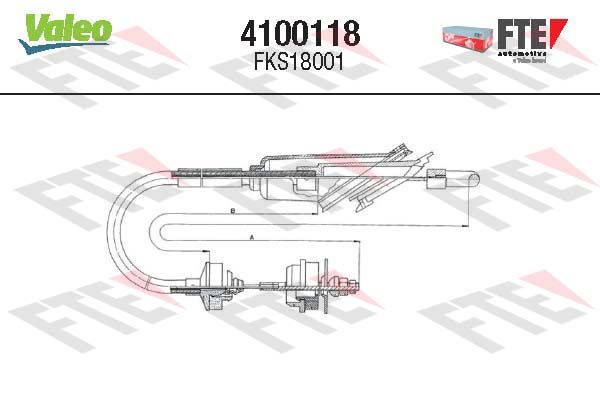 FTE Трос, управление сцеплением 4100118