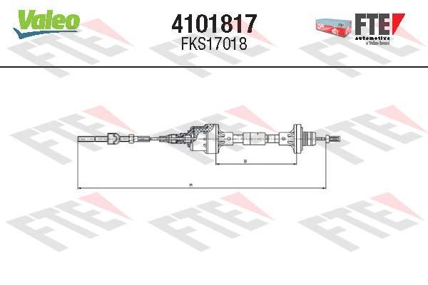 FTE Трос, управление сцеплением 4101817