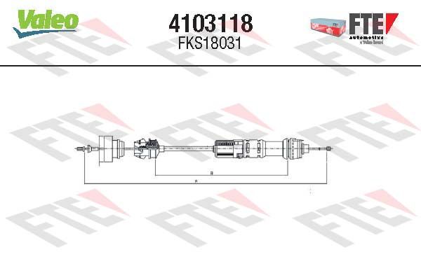 FTE Трос, управление сцеплением 4103118