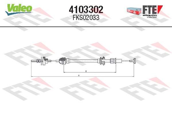 FTE Трос, управление сцеплением 4103302