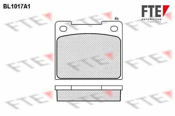 FTE Комплект тормозных колодок, дисковый тормоз 9010007