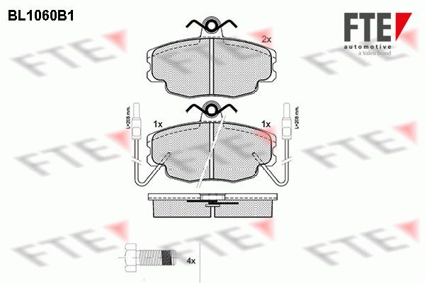 FTE Комплект тормозных колодок, дисковый тормоз 9010021
