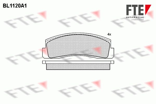 FTE Комплект тормозных колодок, дисковый тормоз 9010033