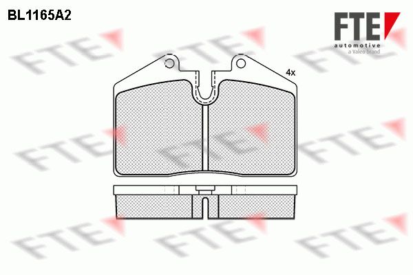 FTE Комплект тормозных колодок, дисковый тормоз 9010044