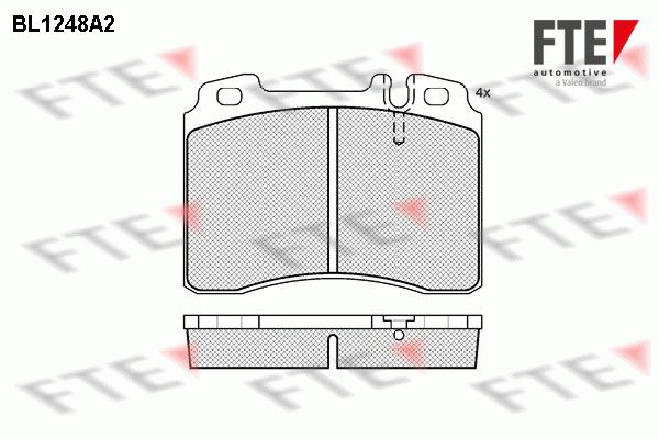 FTE Комплект тормозных колодок, дисковый тормоз 9010074