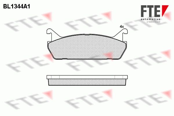 FTE Комплект тормозных колодок, дисковый тормоз 9010133