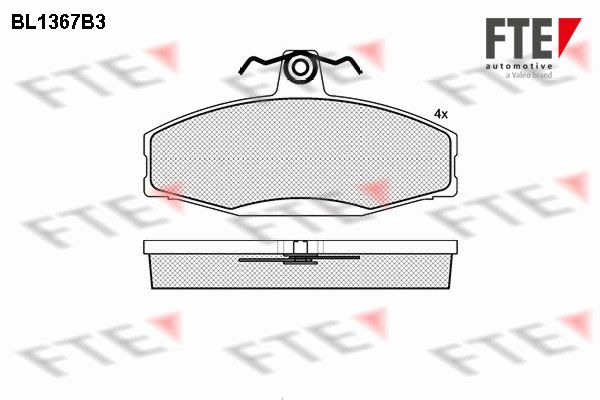 FTE Комплект тормозных колодок, дисковый тормоз 9010145