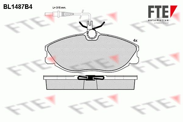 FTE Комплект тормозных колодок, дисковый тормоз 9010220