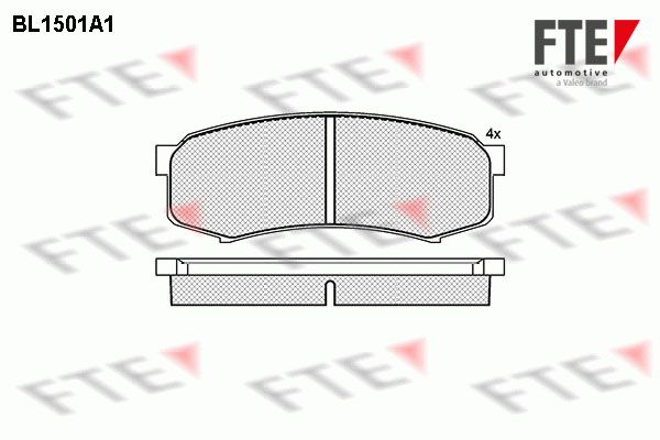 FTE Комплект тормозных колодок, дисковый тормоз 9010225