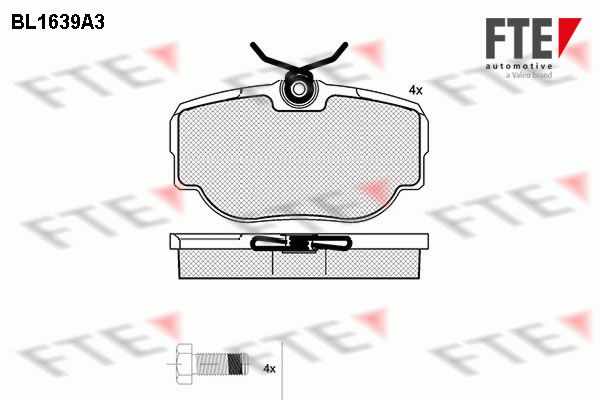 FTE Bremžu uzliku kompl., Disku bremzes 9010261