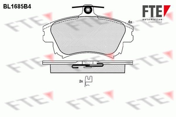 FTE Bremžu uzliku kompl., Disku bremzes 9010298