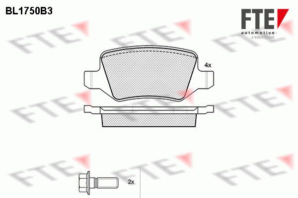 FTE Bremžu uzliku kompl., Disku bremzes 9010332