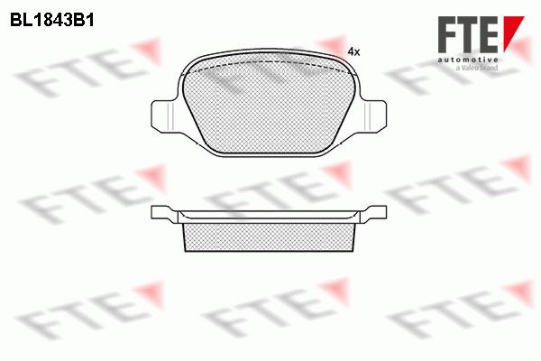 FTE Комплект тормозных колодок, дисковый тормоз 9010422