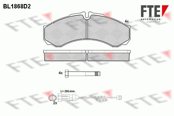 FTE Bremžu uzliku kompl., Disku bremzes 9010446