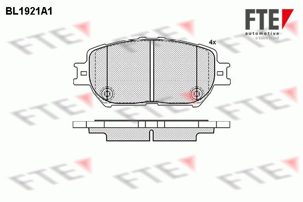FTE Комплект тормозных колодок, дисковый тормоз 9010507