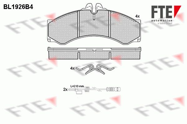 FTE Комплект тормозных колодок, дисковый тормоз 9010513