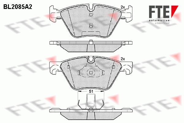 FTE Bremžu uzliku kompl., Disku bremzes 9010669