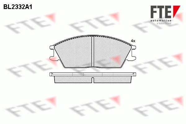 FTE Комплект тормозных колодок, дисковый тормоз 9010703