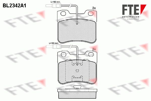 FTE Комплект тормозных колодок, дисковый тормоз 9010706