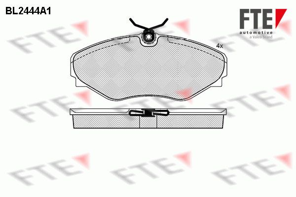 FTE Комплект тормозных колодок, дисковый тормоз 9010739