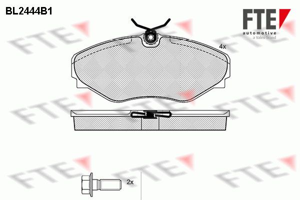 FTE Bremžu uzliku kompl., Disku bremzes 9010740