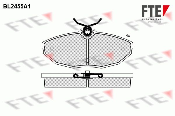 FTE Комплект тормозных колодок, дисковый тормоз 9010743